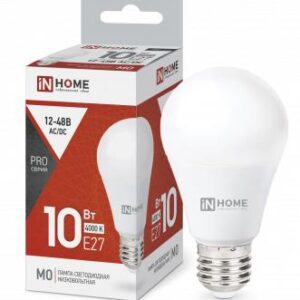 Лампа светодиодная низковольтная LED-MO-PRO 10Вт грушевидная матовая 4000К нейтр. бел. E27 900лм 12-48В IN HOME 4690612038032 оптом купить цена