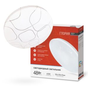 Светильник светодиодный DECO 48Вт 230В 6500К 3120лм 350х55мм ГЛОРИЯ IN HOME 4690612038643 оптом купить цена
