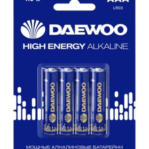 Элемент питания алкалиновый AAA/LR03 1.5В High Energy Alkaline 2021 BL-4 (уп.4шт) DAEWOO 5030381 оптом купить цена