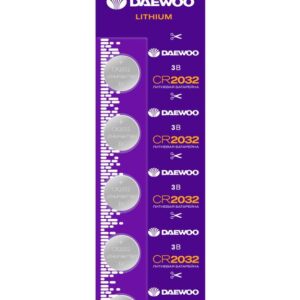 Элемент питания литиевый CR2032 3В 2021 BL-5 (уп.5шт) DAEWOO 5030268 оптом купить цена
