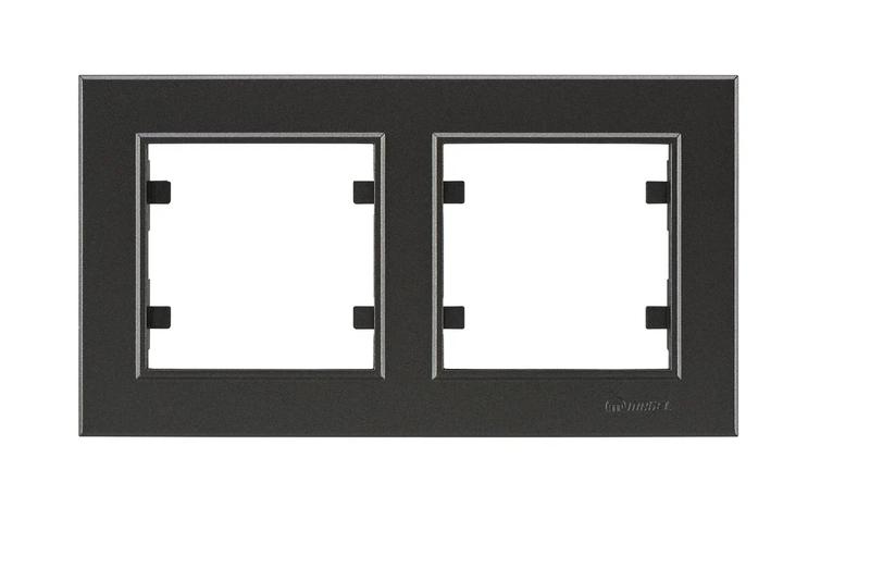 Рамка 2-м Karea горизонт. дым. металлик Makel 56050702 купить оптом выгодно Рамка 2-м Karea горизонт. дым. металлик Makel 56050702 оптом купить цена