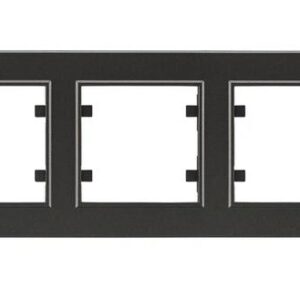 Рамка 3-м Karea горизонт. дым. металлик Makel 56050703 оптом купить цена