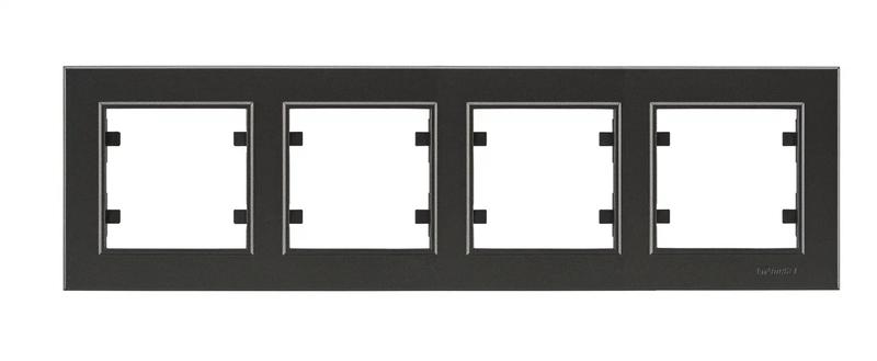 Рамка 4-м Karea горизонт. дым. металлик Makel 56050704 купить оптом выгодно Рамка 4-м Karea горизонт. дым. металлик Makel 56050704 оптом купить цена