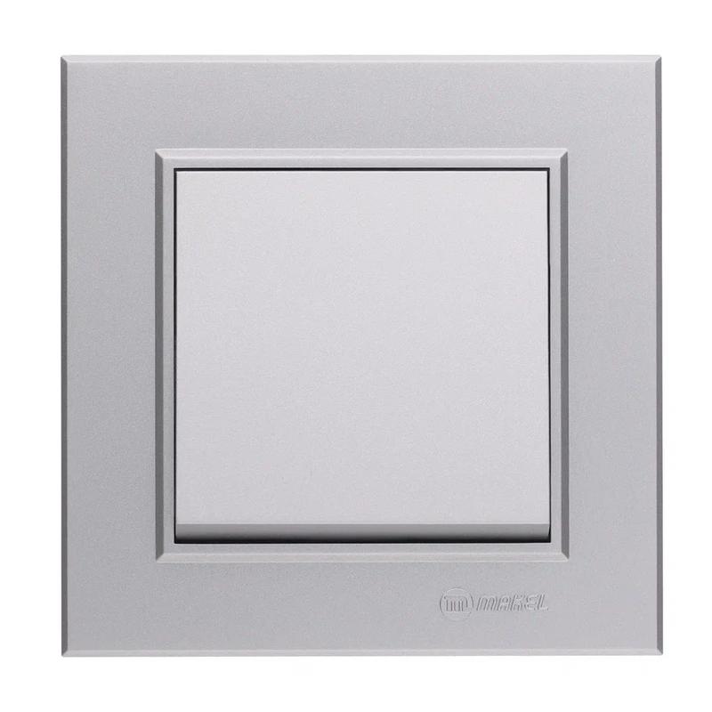 Выключатель 1-кл. СП Karea 10А IP20 сереб. Makel 56065001 купить оптом выгодно Выключатель 1-кл. СП Karea 10А IP20 сереб. Makel 56065001 оптом купить цена