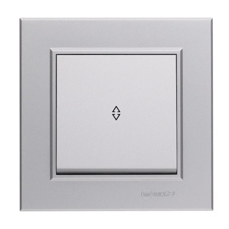 Переключатель проходной 1-кл. СП Karea 10А IP20 сереб. Makel 56065005 купить оптом выгодно Переключатель проходной 1-кл. СП Karea 10А IP20 сереб. Makel 56065005 оптом купить цена
