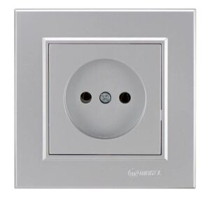 Розетка 1-м СП Karea 10А IP20 б/з сереб. Makel 56065022 оптом купить цена