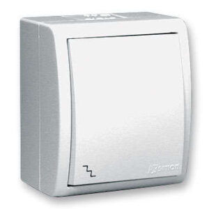 Переключатель проходной 1-кл. ОП Simon 15 Aqua 10А IP54 винтов. зажим бел. Simon 1594201-030 оптом купить цена