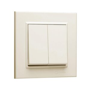 Выключатель 2-кл. СП Karea 10А IP20 крем. Makel 56010003 оптом купить цена