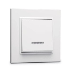 Выключатель 1-кл. СП Karea 10А IP20 с подсветкой бел. Makel 56001021 оптом купить цена