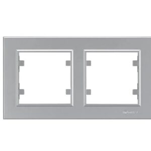 Рамка 2-м Karea горизонт. серебр. Makel 56065702 оптом купить цена