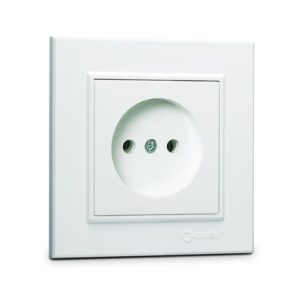 Розетка б/з (Керамика) СП Karea 16А IP20 бел. Makel 56001002 оптом купить цена