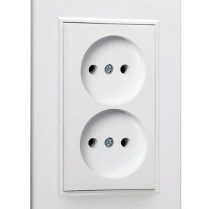 Розетка 2-я б/з СП Karea 16А IP20 бел. Makel 56001017 оптом купить цена