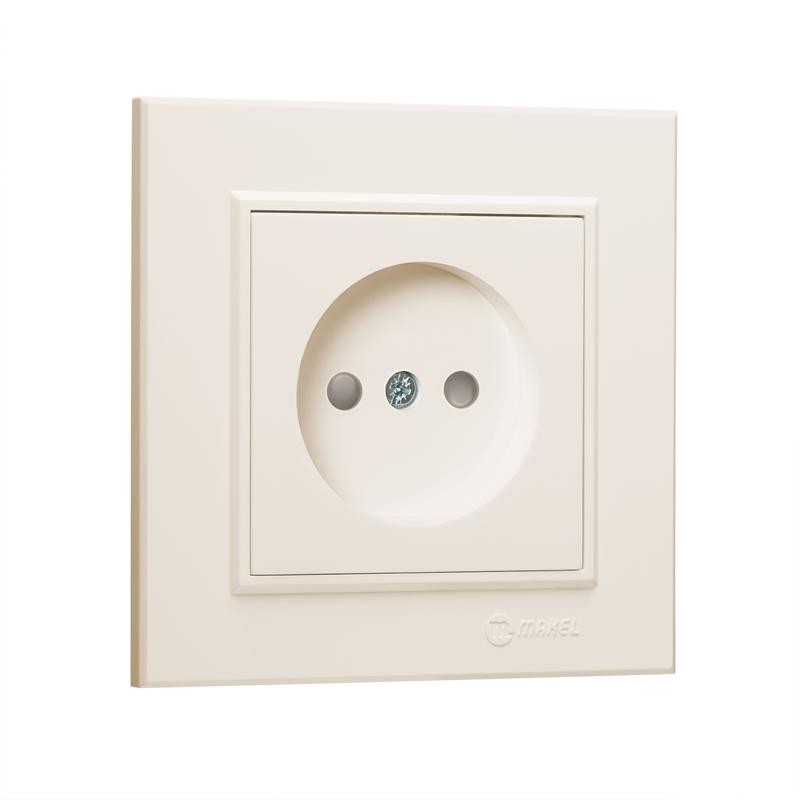 Розетка б/з (Керамика) СП Karea 16А IP20 крем. Makel 56010002 купить оптом выгодно Розетка б/з (Керамика) СП Karea 16А IP20 крем. Makel 56010002 оптом купить цена