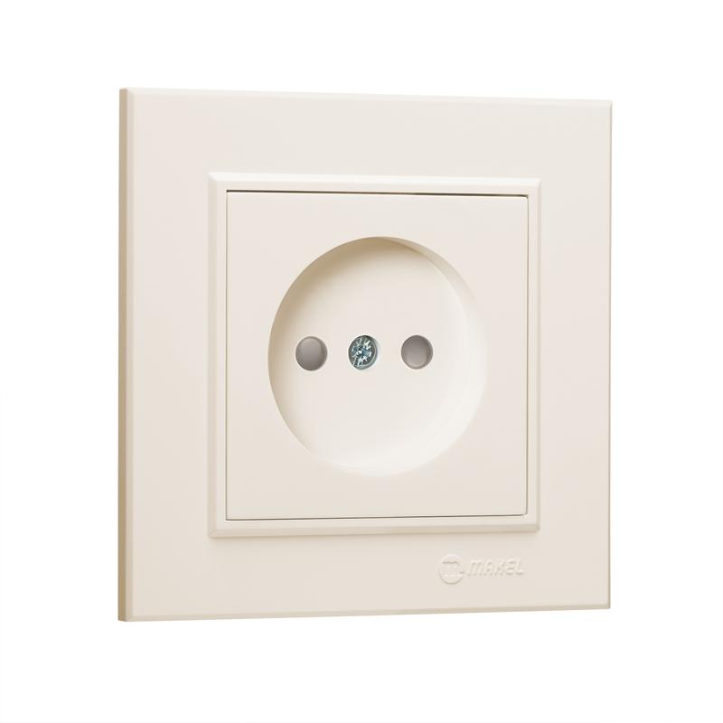 Розетка б/з СП Karea 16А IP20 крем. Makel 56010022 купить оптом выгодно Розетка б/з СП Karea 16А IP20 крем. Makel 56010022 оптом купить цена