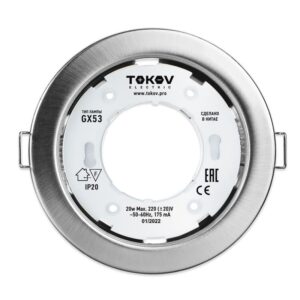Светильник GX 53-MCH-1 106х48мм матов. хром металл+пластик TOKOV ELECTRIC TOK-GX53-MCH-1 оптом купить цена