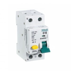 Выключатель автоматический дифференциального тока 2п (1P+N) C 16А 30мА тип A 6кА ДИФ-103 DEKraft 16229DEK оптом купить цена