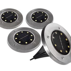 Светильник светодиодный SLR-S14 8SMD грунтовый IP44 корпус нерж. сталь солнечная батарея (уп.4шт) ФАZА 5041011 оптом купить цена