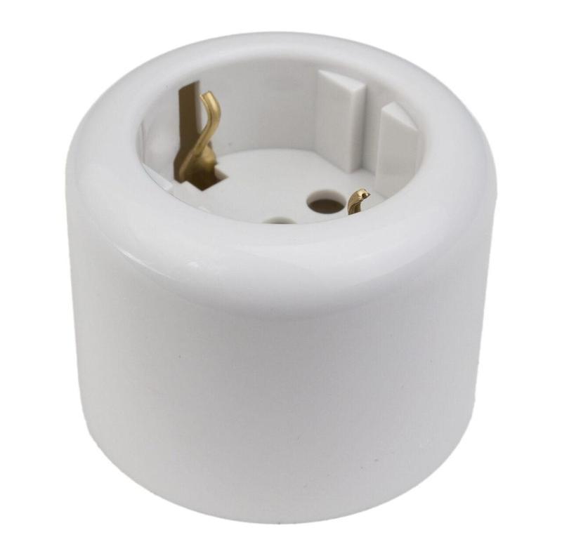 Розетка с заземл. керамика бел. Bironi R1-101-01 купить оптом выгодно Розетка с заземл. керамика бел. Bironi R1-101-01 оптом купить цена