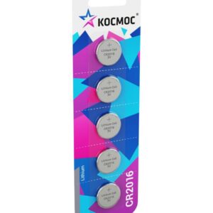 Элемент питания литиевый CR2016 5хBL (блист.5шт) КОСМОС KOC20165BL оптом купить цена