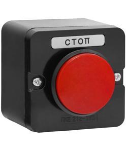 Пост управления ПКЕ 212-1 У3 10А 660В 1 элемент красн. гриб накладной IP40 Электротехник ET519064 оптом купить цена