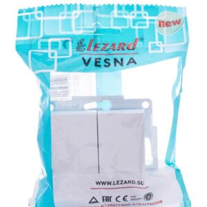 Выключатель 2-кл. СП Vesna механизм бел. LEZARD 742-0288-101 оптом купить цена