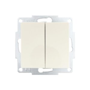 Выключатель 2-кл. СП Vesna механизм крем. LEZARD 742-0388-101 оптом купить цена