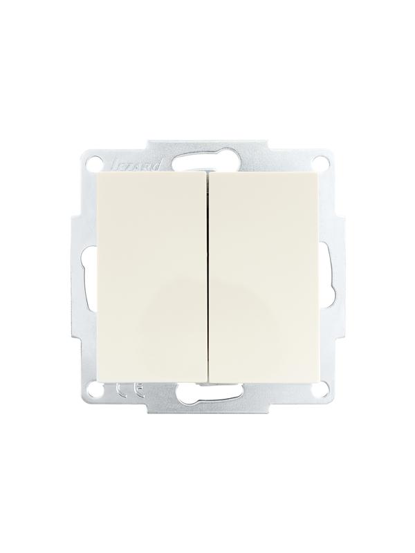 Выключатель 2-кл. СП Vesna механизм крем. LEZARD 742-0388-101 купить оптом выгодно Выключатель 2-кл. СП Vesna механизм крем. LEZARD 742-0388-101 оптом купить цена