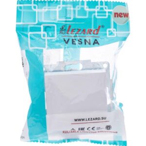 Выключатель 1-кл. СП Vesna с индикацией механизм бел. LEZARD 742-0288-111 оптом купить цена