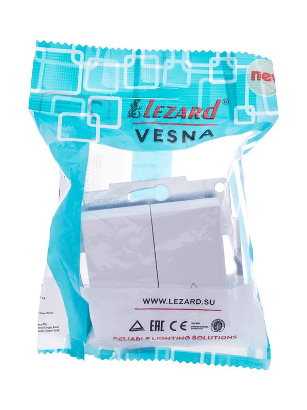 Переключатель проходной 2-кл. СП Vesna механизм бел. LEZARD 742-0288-106 купить оптом выгодно Переключатель проходной 2-кл. СП Vesna механизм бел. LEZARD 742-0288-106 оптом купить цена