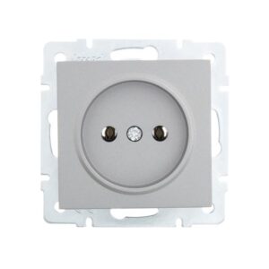 Розетка 1-м СП Vesna без заземл. ПБТ механизм платина LEZARD 742-3588-121B оптом купить цена