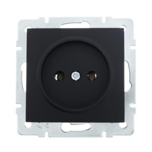 Розетка 1-м СП Vesna без заземл. ПБТ механизм черн. бархат LEZARD 742-4288-121B оптом купить цена