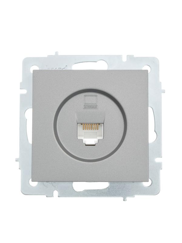 Розетка компьютерная 1-м СП Vesna механизм платина LEZARD 742-3588-139 купить оптом выгодно Розетка компьютерная 1-м СП Vesna механизм платина LEZARD 742-3588-139 оптом купить цена