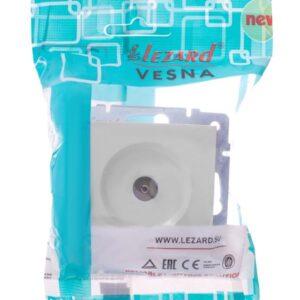 Розетка телевизионная оконечная TV 1-м СП Vesna механизм бел. LEZARD 742-0288-130 оптом купить цена