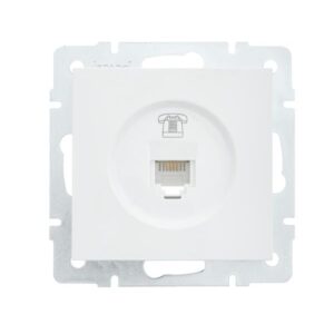 Розетка телефонная СП Vesna евро стандарт механизм бел. LEZARD 742-0288-137 оптом купить цена