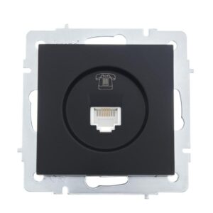 Розетка телефонная СП Vesna евро стандарт механизм черн. бархат LEZARD 742-4288-137 оптом купить цена