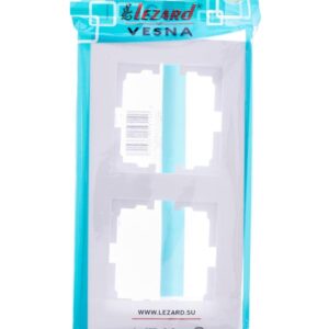 Рамка 2-местн. горизонт. VESNA бел. LEZARD 742-0200-147 оптом купить цена