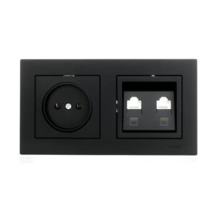 Рамка 2-местн. горизонт. VESNA черн. бархат LEZARD 742-4200-147 оптом купить цена