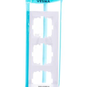 Рамка 3-местн. горизонт. VESNA бел. LEZARD 742-0200-148 оптом купить цена
