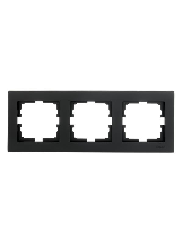 Рамка 3-местн. горизонт. VESNA черн. бархат LEZARD 742-4200-148 купить оптом выгодно Рамка 3-местн. горизонт. VESNA черн. бархат LEZARD 742-4200-148 оптом купить цена