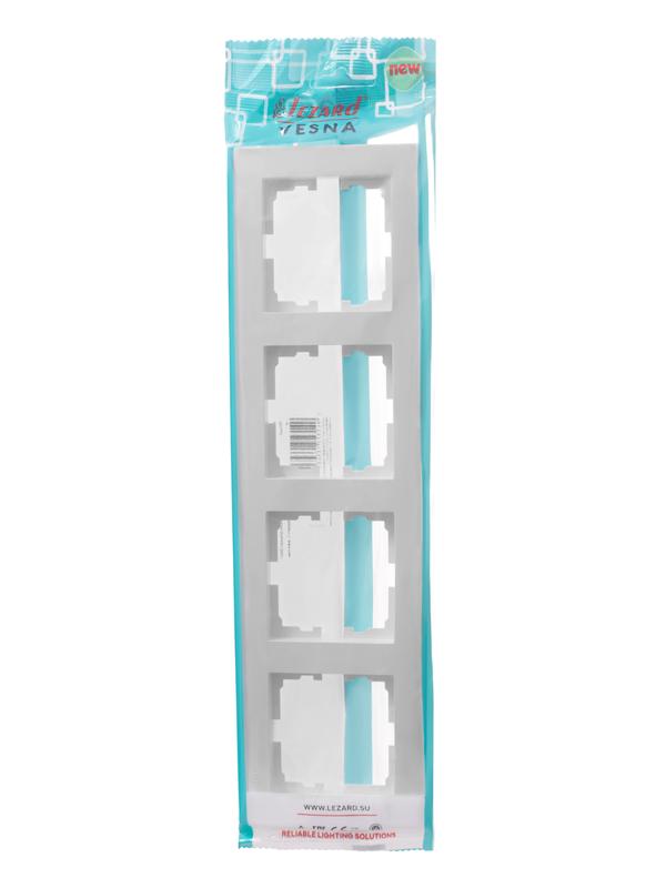 Рамка 4-местн. горизонт. VESNA бел. LEZARD 742-0200-149 купить оптом выгодно Рамка 4-местн. горизонт. VESNA бел. LEZARD 742-0200-149 оптом купить цена