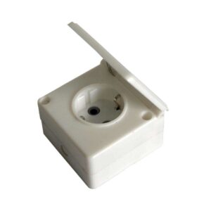 Розетка 1-м ОП 16А IP44 с заземл. бел. БЕЛТИЗ РА 16-005 оптом купить цена