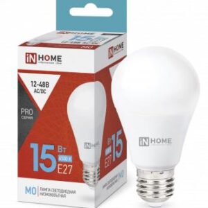 Лампа светодиодная низковольтная LED-MO-PRO 15Вт грушевидная 6500К холод. бел. E27 1200лм 12-48В IN HOME 4690612036366 оптом купить цена