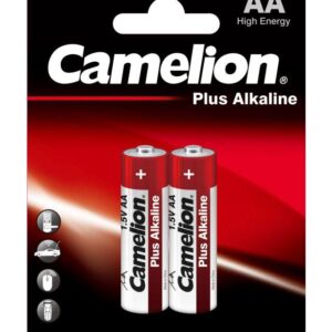 Элемент питания алкалиновый AA/LR6 1.5В Plus Alkaline LR6-BP2 BL-2 (блист.2шт) Camelion 1652 оптом купить цена