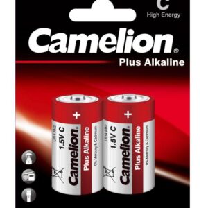 Элемент питания алкалиновый C/LR14 1.5В Plus Alkaline LR14-BP2 BL-2 (блист.2шт) Camelion 1653 оптом купить цена