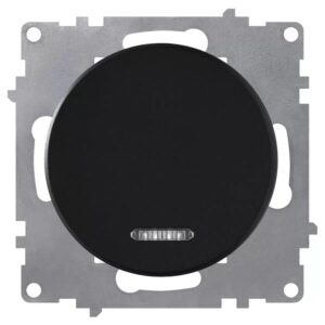 Выключатель 1-кл. СП Florence 10А IP20 с подсветкой механизм черн. (1E31701303) OneKeyElectro 2172824 оптом купить цена