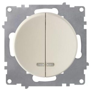 Выключатель 2-кл. СП Florence 10А IP20 с подсветкой механизм беж. (1E31801301) OneKeyElectro 2172802 оптом купить цена