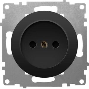 Розетка 1-м СП Florence 16А IP20 без заземл. винтов. клеммы механизм черн. (1E10301303) OneKeyElectro 2172812 оптом купить цена