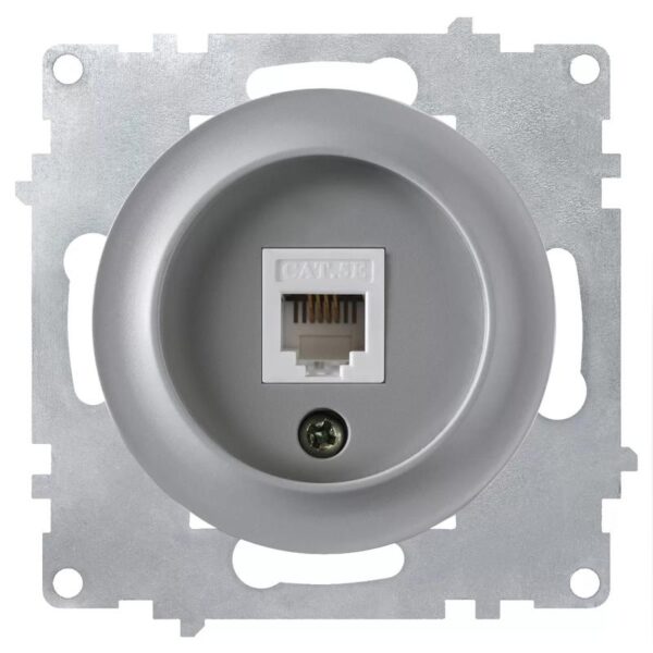 Розетка компьютерная 1-м СП Florence RJ45 кат.5E механизм сер. (1E20701302) OneKeyElectro 2172839 оптом купить цена
