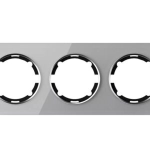 Рамка 3-м Garda горизонт. стеклянная сер. 2E52301302 OneKeyElectro 2234936 оптом купить цена