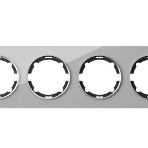 Рамка 4-м Garda горизонт стеклянная сер. 2E52401302 OneKeyElectro 2234937 оптом купить цена